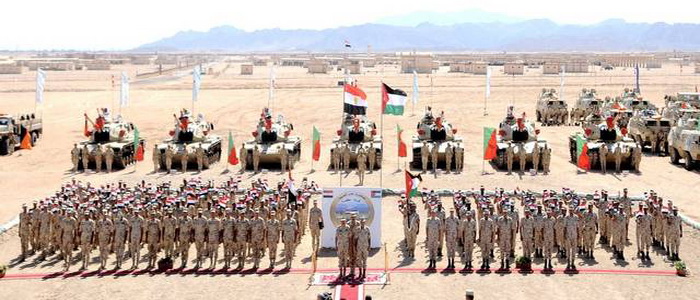 القوات البرية والبحرية والقوات الخاصة لكلاً من مصر والأردن تنفذان التدريب المشترك " العقبة -5 ".