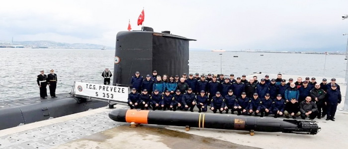 تركيا | إختبار إطلاق طوربيد روكيتسان AKYA أكيا ثقيل الوزن من غواصة البحرية التركية  ( TCGPreveze - S-353) بنجاح.