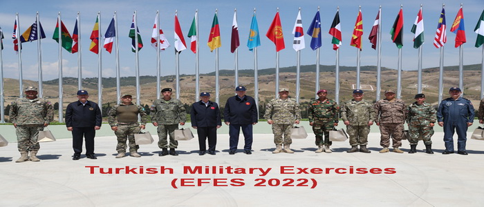 تركيا | إختتام مناورات (EFES2022) العسكرية التركية بمشاركة قوة من الجيش الليبي. 