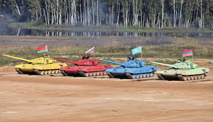 إنطلاق مسابقات بياتلون الدبابات ضمن الألعاب العسكرية الدولية في موسكو 2018م.