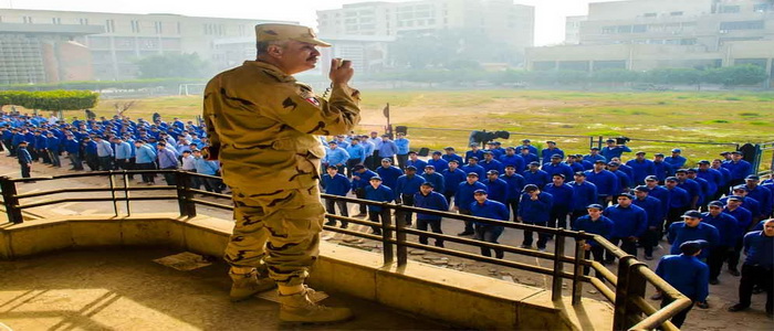 بدء دورات التربية العسكرية لطلبة الجامعات الخاصة المصرية