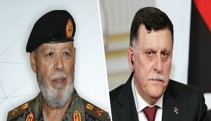 رئيس المجلس الرئاسي لحكومة الوفاق الوطني يخفض رتبة رئيس الأركان وينهي خدمته العسكرية.