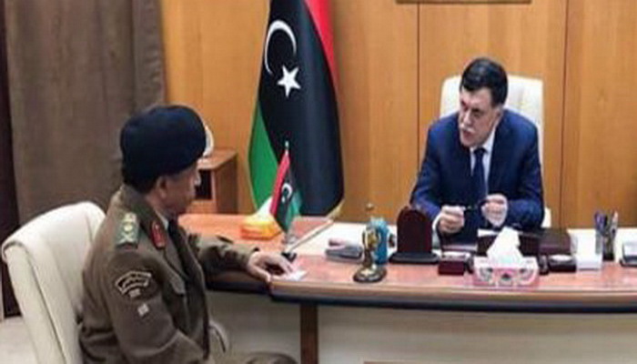 مناقشة خطوات توحيد المؤسسة العسكرية بين رئيس المجلس الرئاسي ورئيس الأركان العامة للجيش اللييي.