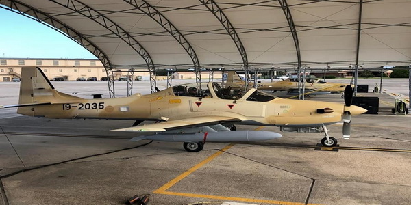 نيجيريا | القوات الجوية الأمريكية تنهي بناء مرافق دعم طائرات A-29 Super Tucano's في قاعدة Kainji الجوية.